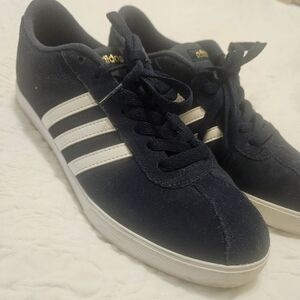 Adidas Neo navy suede women's sneakers, women's size 8.